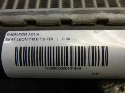 Peça sobressalente para automóvel em segunda mão radiador de água por seat leon (1m1) 1.9 tdi referências oem iam   