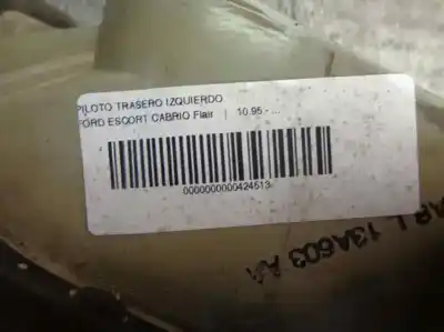 Second-hand car spare part left tailgate light for ford escort cabrio 1.6 16v cat oem iam references   