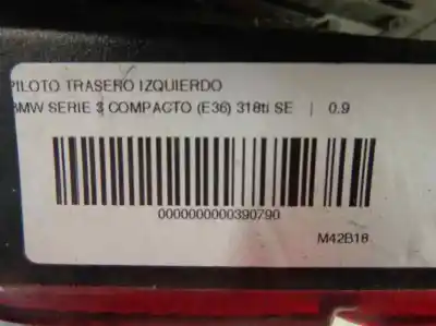 Peça sobressalente para automóvel em segunda mão farolim traseiro esquerdo por bmw serie 3 compacto (e36) 318ti referências oem iam 63218357869  