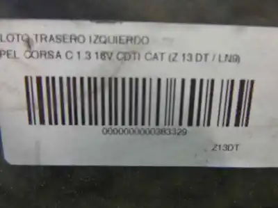 Автозапчастина б/у лівий ход ліхар для opel corsa 3 c 1.3 cdti 70ch manual посилання на oem iam   