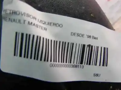 Peça sobressalente para automóvel em segunda mão espelho retrovisor esquerdo por renault master desde ´98 base caja cerrada l1h1 rs 3078 referências oem iam   