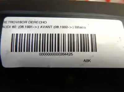 Recambio de automóvil de segunda mano de retrovisor derecho para audi 80 avant básico berlina referencias oem iam 893857502gfkz  