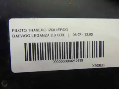 Second-hand car spare part left tailgate light for daewoo leganza 2.0 cdx oem iam references   