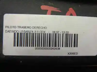 Second-hand car spare part right tailgate light for daewoo leganza 2.0 cdx oem iam references   