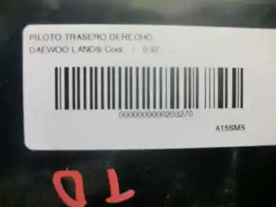 Second-hand car spare part right tailgate light for daewoo lanos cool oem iam references 96500232  