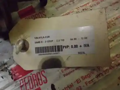 Second-hand car spare part egr valve for saab 9-3 coupé 2.2 tid oem iam references   