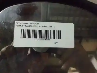 Peça sobressalente para automóvel em segunda mão espelho retrovisor esquerdo por renault twingo (co6) 1.2 (c066/67/68) 58 cv / 43 kw referências oem iam 7701367759  