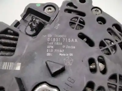 Second-hand car spare part alternator for dodge journey sxt oem iam references 04801715aa 14v 180a 0121715047