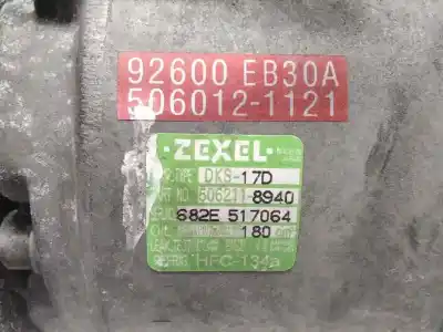 Recambio de automóvil de segunda mano de compresor aire acondicionado para nissan pathfinder (r51) 2.5 dci le referencias oem iam 5062118940 506211-8940 506012-1121