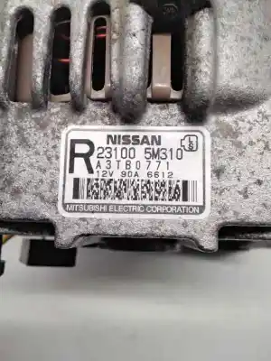 Second-hand car spare part alternator for nissan x-trail i (t30) 2.2 dci 4x4 oem iam references 23100 5m310 12v 90a a 3 t b 0 7 7 1