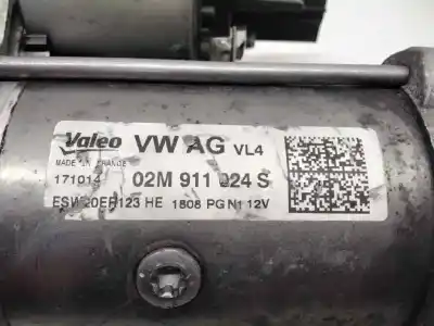 Peça sobressalente para automóvel em segunda mão motor de arranque por audi a3 (8v) 2.0 16v tdi referências oem iam 02m911024s  esw20er123he