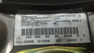 Recambio de automóvil de segunda mano de airbag delantero izquierdo para mercedes clase m (w163) 270 cdi (163.113) referencias oem iam 1634600298  