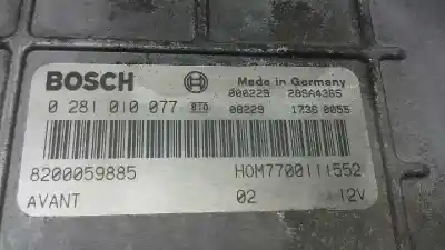 Gebrauchtes Autoersatzteil ecu-motorsteuergerät uce motorsteuergerät zum renault scenic (ja..) 1.9 dti diesel cat oem-iam-referenzen 0281010077  244
