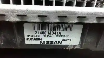 Second-hand car spare part water radiator for nissan cabstar 35.14 oem iam references 21400 md41a  