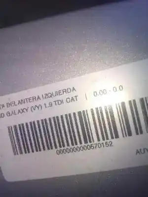 Recambio de automóvil de segunda mano de aleta delantera izquierda para ford galaxy (vy) 1.9 tdi cat referencias oem iam   