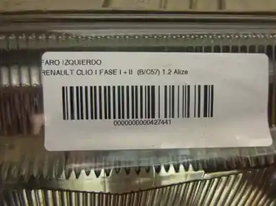 Автозапчасти б/у левая фара за renault clio i fase i+ii (b/c57) 1.2 alize ссылки oem iam   
