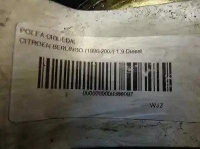Peça sobressalente para automóvel em segunda mão polia do virabrequim por citroen berlingo 1.9 d multispace referências oem iam   
