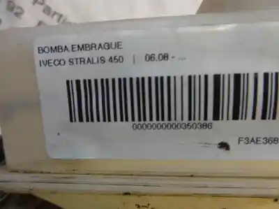Second-hand car spare part clutch pump for iveco stralis 450 oem iam references   
