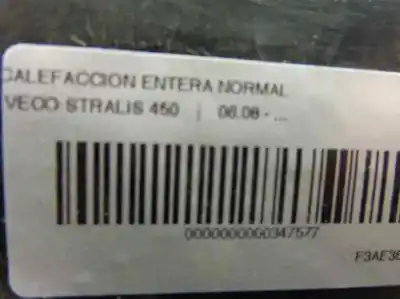 Second-hand car spare part full normal heating for iveco stralis 450 oem iam references   