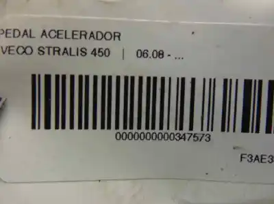 Peça sobressalente para automóvel em segunda mão pedal acelerador por iveco stralis 450 referências oem iam   