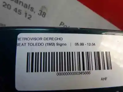 Автозапчасти б/у задний вид справа за seat toledo ii (1m2) 1.9 tdi ссылки oem iam   