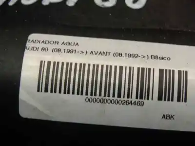 Recambio de automóvil de segunda mano de radiador agua para audi 80 avant básico berlina referencias oem iam 893121253a  