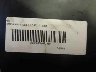Peça sobressalente para automóvel em segunda mão abs por honda hr-v (gh) 1.6 cat referências oem iam   