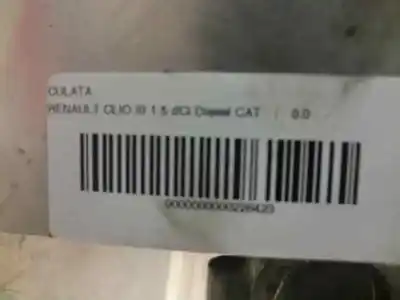 Pièce détachée automobile d'occasion culasse du moteur pour renault clio iii 1.5 dci diesel cat références oem iam  k9k766 