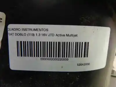 Pezzo di ricambio per auto di seconda mano pannello degli strumenti per fiat doblo (119) 1.3 16v jtd active multijet riferimenti oem iam 0051747071  