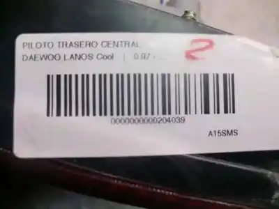 Peça sobressalente para automóvel em segunda mão farolim traseiro central por daewoo lanos cool referências oem iam   