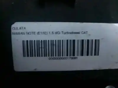 Peça sobressalente para automóvel em segunda mão cabeça / culatra por nissan note (e11e) 1.5 dci turbodiesel cat referências oem iam  k9k400 