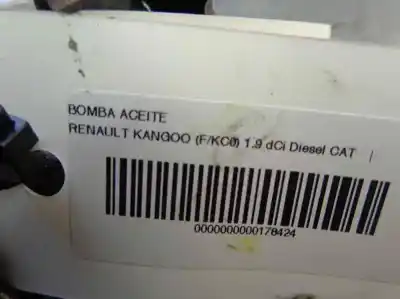 Pezzo di ricambio per auto di seconda mano bomba a olio per renault kangoo (f/kc0) 1.9 dti diesel 80 cv / 59 kw riferimenti oem iam   