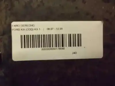 Second-hand car spare part right headlight for ford ka (ccq) básico oem iam references   