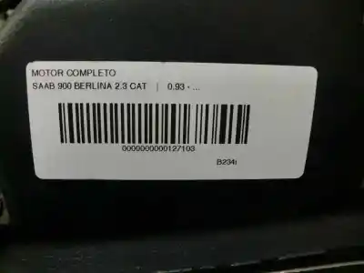 Second-hand car spare part complete engine for saab 900 berlina 2.3 cat oem iam references b2023l12m  