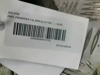 Peça sobressalente para automóvel em segunda mão cabeça do cilindro por opel frontera a 2.5 turbodiesel referências oem iam  95324 