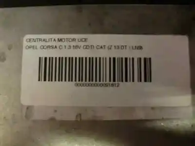 Pezzo di ricambio per auto di seconda mano centralina motore per opel corsa 3 c 1.3 cdti 70ch manual riferimenti oem iam 5519069 49911 308