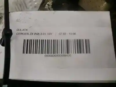 Second-hand car spare part cylinder head for citroen zx 2.0 16v cat (rfs / xu10j4rs) oem iam references 9610380710 47001 