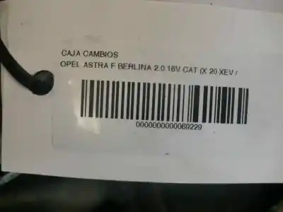 Gebrauchtes Autoersatzteil getriebe zum opel astra f berlina 2.0 16v cat (x 20 xev / l34) oem-iam-referenzen f16 34765 