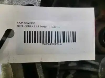 Second-hand car spare part gearbox for opel corsa a 1.5 diesel oem iam references f13 14186 