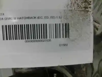 Gebrauchtes Autoersatzteil zylinderkopf des motors zum honda civic (ec/ed) 1.5 3 kat berlina (ed6) oem-iam-referenzen  122487 