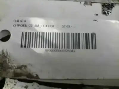 Peça sobressalente para automóvel em segunda mão cabeça / culatra por citroen c2 (jm_) 1.4 hdi referências oem iam c0376647 120987 