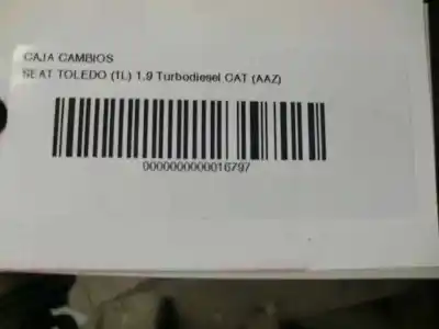 Gebrauchtes Autoersatzteil getriebe zum seat toledo (1l) 1.9 turbodiesel cat (aaz) oem-iam-referenzen ath 113509 