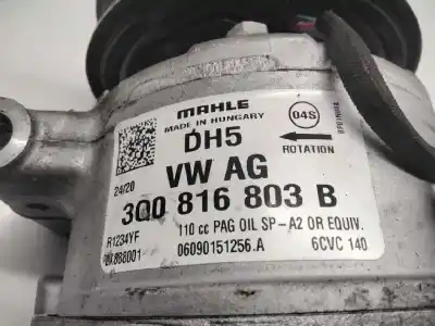 Автозапчасти б/у компрессор кондиционера воздуха за seat leon (kl1) fr ссылки oem iam 3q0816803b  