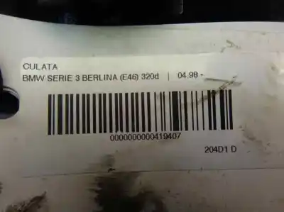 Piesă de schimb auto la mâna a doua chiulasa pentru bmw serie 3 berlina (e46) 320d referințe oem iam 11127786361  