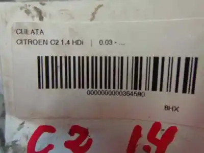 Peça sobressalente para automóvel em segunda mão cabeça / culatra por citroen c2 (jm_) 1.4 hdi referências oem iam bc40610185  