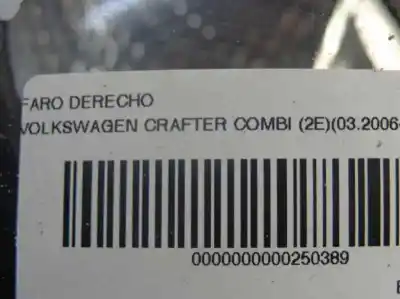 Автозапчастина б/у права фа для volkswagen crafter combi (2e) combi 35 посилання на oem iam 2e1941016  