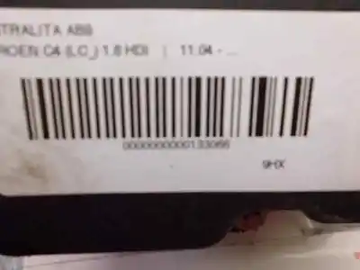 Peça sobressalente para automóvel em segunda mão boitier de commande de abs por citroen c4 berlina 1.6 16v hdi referências oem iam   