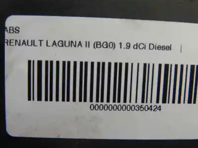 Pezzo di ricambio per auto di seconda mano abs per renault laguna ii (bg0) 1.9 dci diesel riferimenti oem iam 8200159837e  