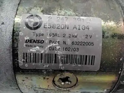 Peça sobressalente para automóvel em segunda mão motor de arranque por bmw x5 (e53) 3.0d referências oem iam e5820nai04  e95rl