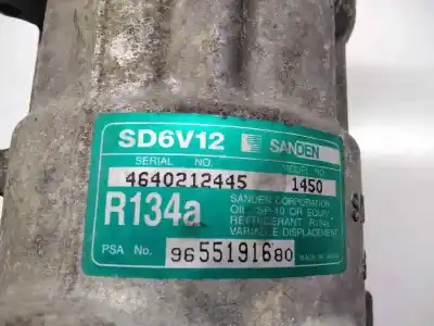 Second-hand car spare part air conditioning compressor for citroen c2 sx oem iam references 9655191680  